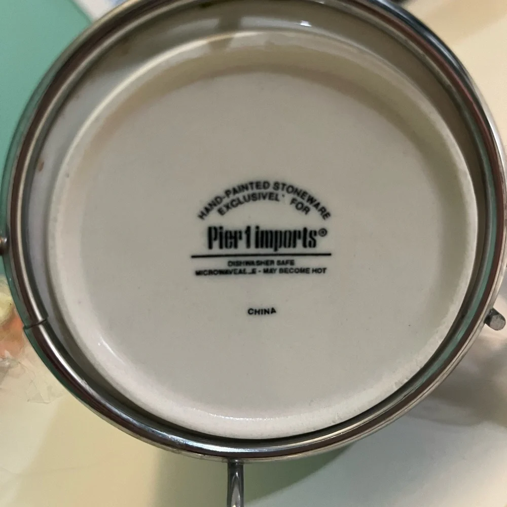 Pier 1 Imports Hand-Painted Stoneware Mug